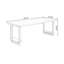 Bureau rectangulaire en bois massif noyer, noir-703504798