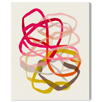 Playful Scribble I Canvas Print Abstract Wall Decor by Art Remedy, Gallery Wrapped, 36 x 45