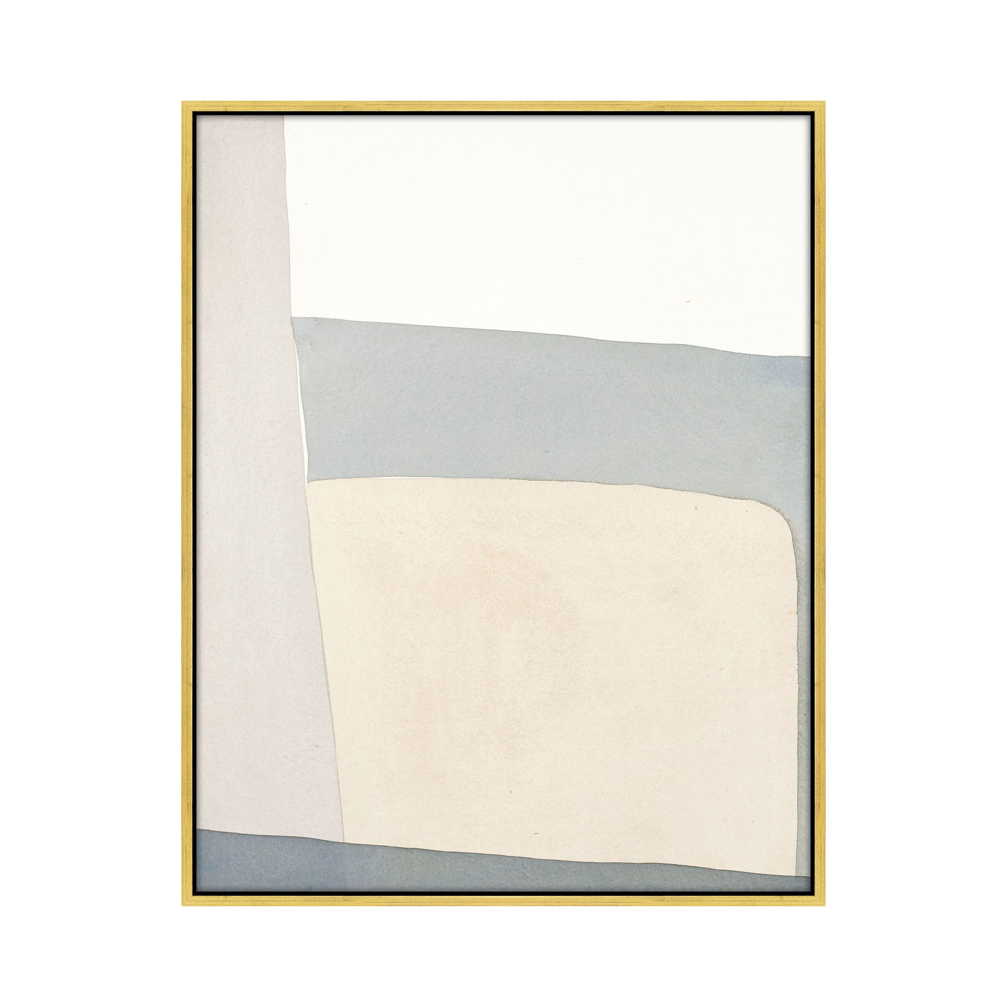 Simple Grey by Julia Balfour, 38" H x 30" W x 1.4" D, Gold Framed Canvas
