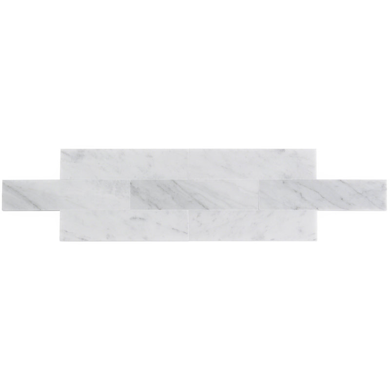 Carreau de mur de métro aspect marbre 2 "x 8" Carrara Carrara