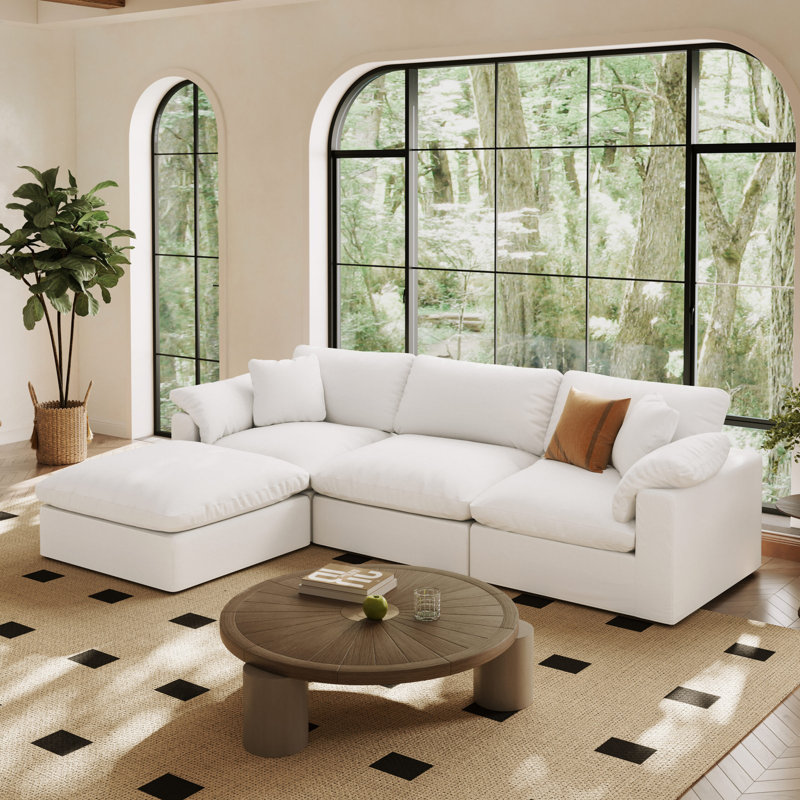 Canapé modulaire surdimensionné Cloud, 4, Blanc