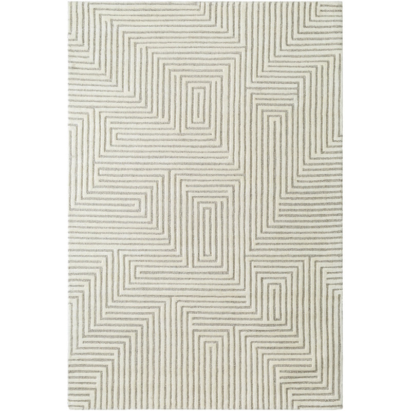 Tapis fait à la main Caelub Brook, Rectangle 9 pi x 12 pi