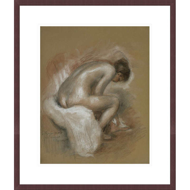 «Sived Nude» par Pierre-Auguste Renoir, impression giclée sur cadre, H 20,85 po x l 17,75 po