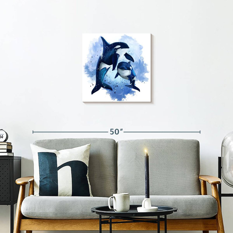 Crowle Orcas, 20" H x 20" W