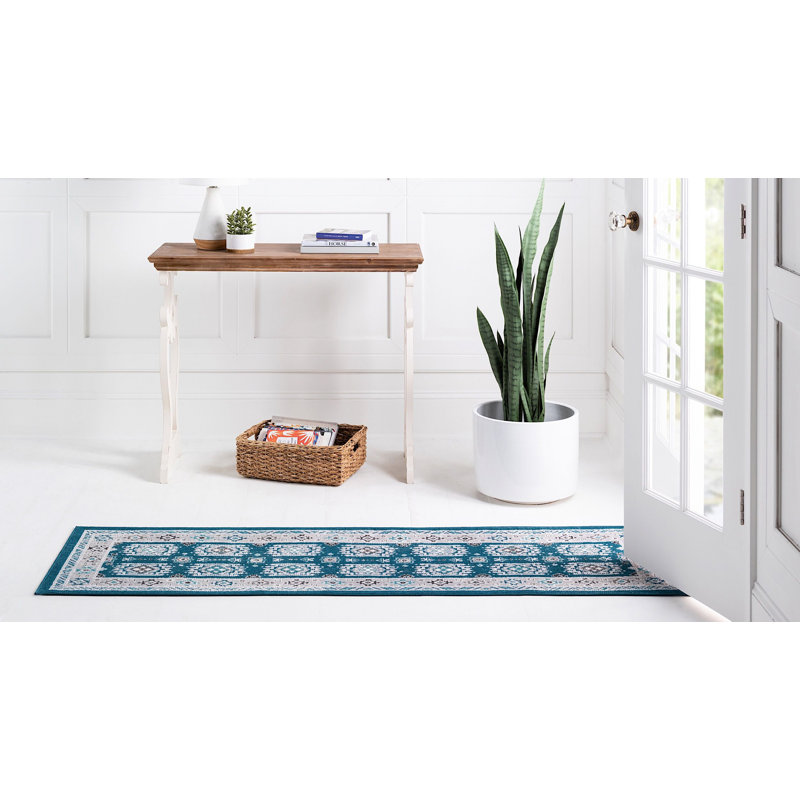 Tapis transitionnel Esveidy couleur carbone, Tapis de couloir 2 pi x 6 pi