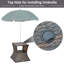 Bela Rattan Wicker Side Table with Umbrella Hole, 2 Tier Storage Shelf for All Weather for Outdoor, Patio, Garden, Backyard-62624452