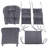 Glider Rocker Replacement Cushions With Storage Pocket, 5PCS, Soft Velvet Thickened, Washable Nonslip, Universal For Use In Glider Rocking Chair, Dark Grey-1329416096