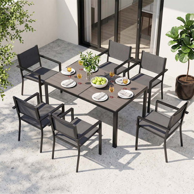 6 - Person Patio Dining Set with Rectangular Table