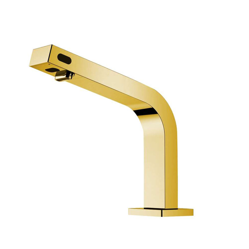 Polished Gold Touchless Sensor Faucet with Automatic Soap Dispenser Elegant Hygienic