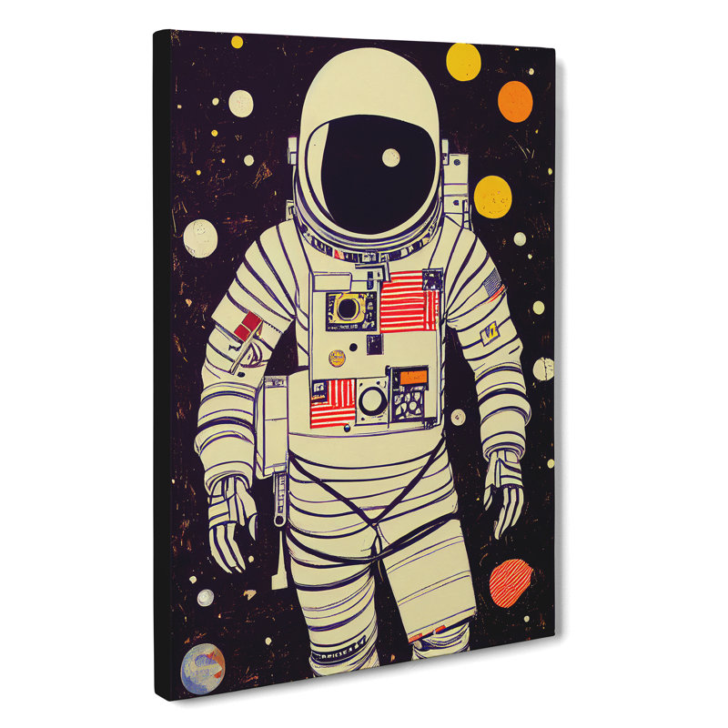 Astronaut In The Stars - Wrapped Canvas, 50cm H x 35cm W x 3cm D