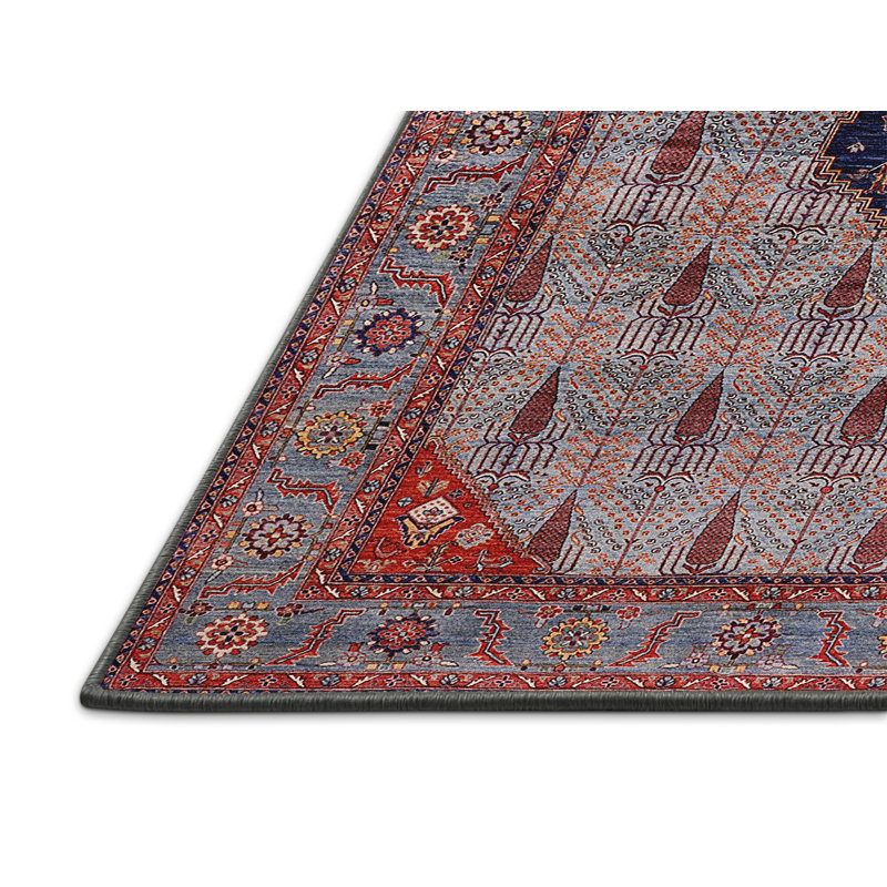 Tapis de style oriental rouge, Rectangle 4 pi x 6 pi