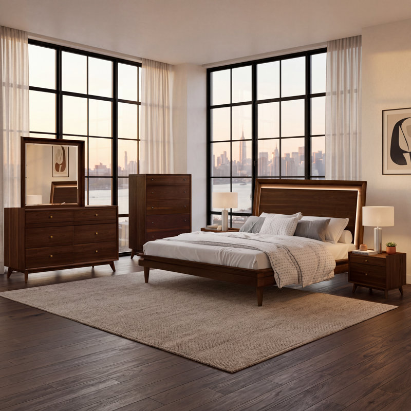Sutton Walnut Queen Bed