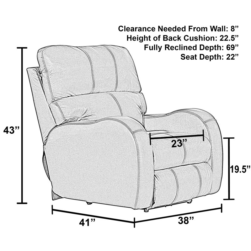 Fauteuil inclinable électrique en cuir italien Friese avec appui-tête réglable, Cuir noir