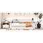 Lit de jour simple rembourré beige avec rangement et couchette de chargement stable