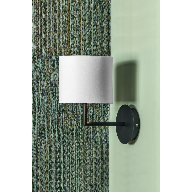 Sundari Armed Sconce, Matt Black, Ivory