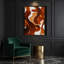 Aquarelle abstraite, art sur toile rouge 8-176955712