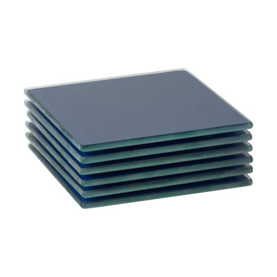 Harbour Housewares - 10cm Square Glass Coasters - Set of 6