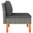 23.8" Wide Eucalyptus Rectangle Patio Sofa with Cushions-36927451-36927448-36927454