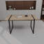 Ensemble de table de salle à manger 5 pièces, table de salle à manger en bois avec pieds en métal