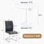 Ensemble de table et de chaises. Petite table ronde stable en forme de verre - 31,9 po x 31,9 po avec chaise en polyuréthane doux et confortable avec pieds en métal arqués argentés.-331952612-331952633