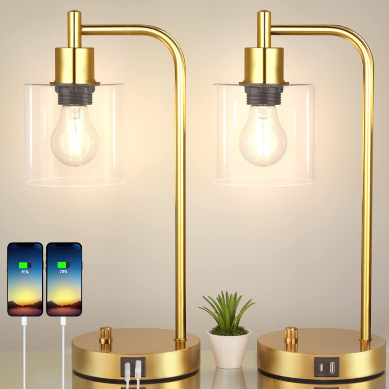 Lampe de bureau en métal Turel