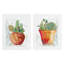 «Terracotta Cactus and Succulent», ensemble de 2 reproductions de peintures à l'acrylique sur toile tendue-914729164