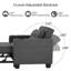 Fauteuil d'appoint convertible 3 en 1, canapé-lit rembourré avec accoudoirs et dossier réglable-1985224189