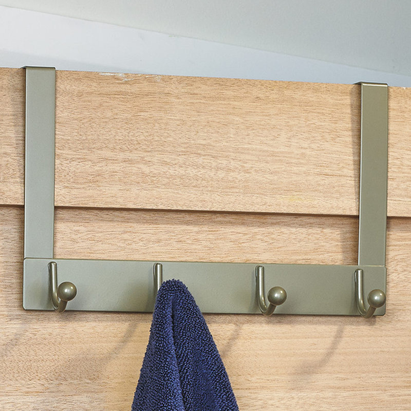 Utility Wall Mounted Coat Rack, Matte Nickel