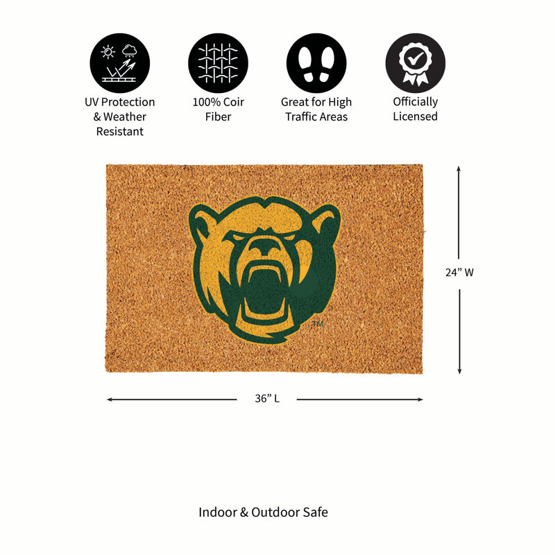 Grand tapis couleur coco Baylor University, 36 po x 24 po