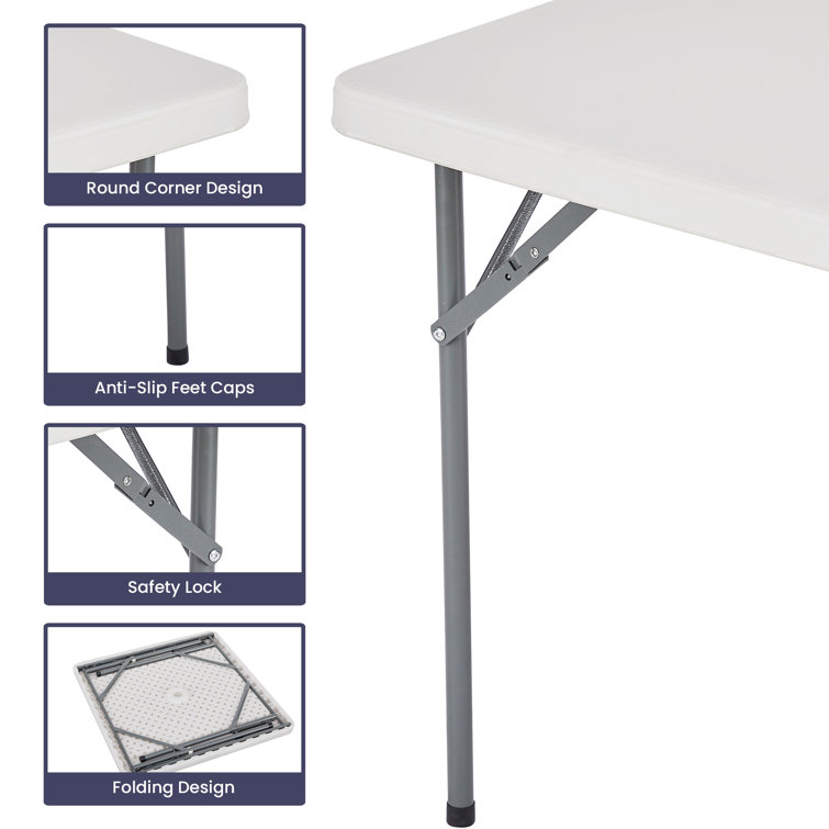 6 ft. Resin Multipurpose Table with Folding Legs