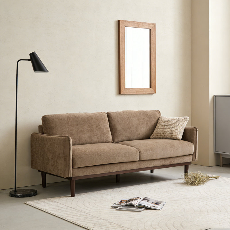 Canapé 75,75 "2 places avec canapé spacieux, Brown