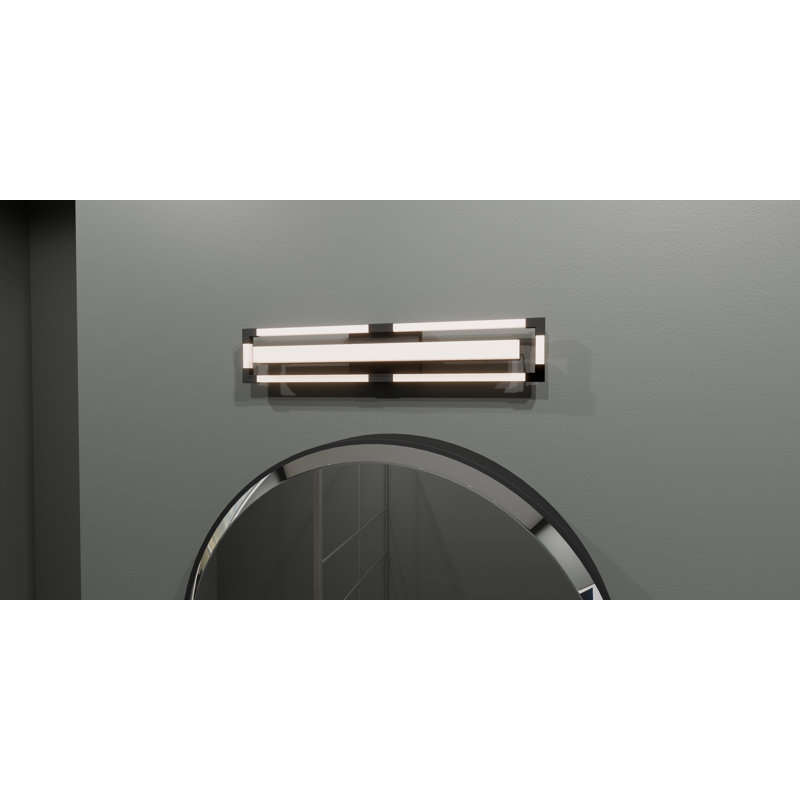 Modine Integrated LED Matte Black Bath Light With CCT Switch