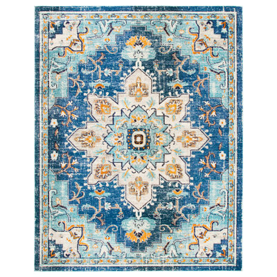 Tapis oriental bleu / bleu clair Felty