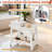 Large Hdpe Shower Bench Seat For Shaving Legs, Waterproof Shower Stool With Storage Shelf For Bathroom, Weather Resistant/non-slip/handles/indoor Or Outdoor Use, White