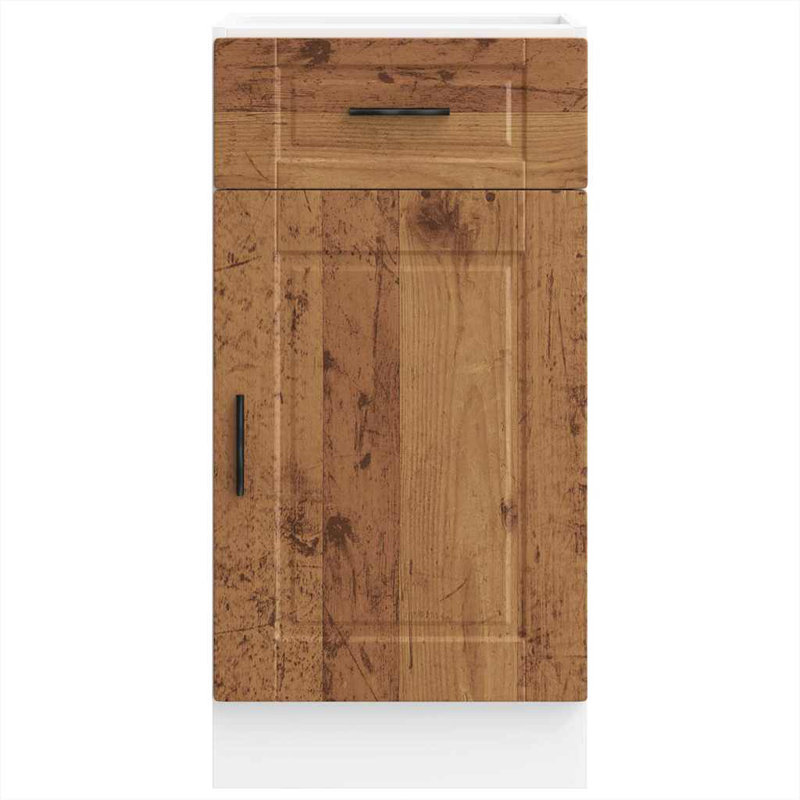 Latitude Run Kitchen Corner Base Cabinet Porto Engineered Wood, old wood, 40 x 46 x 81.5 cm