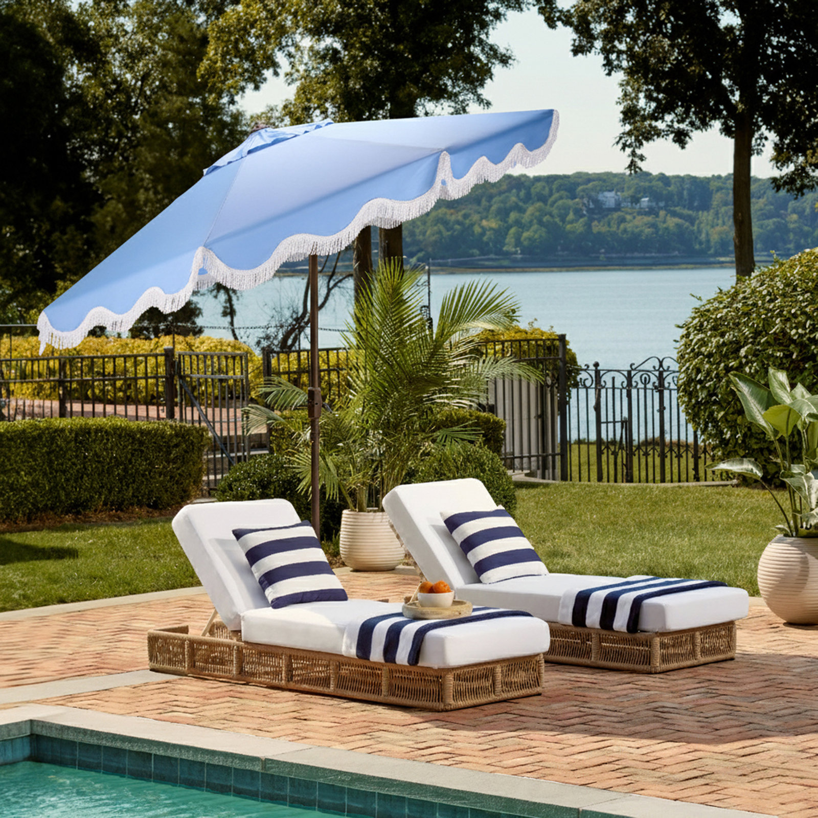 8.4' Market Umbrella, Baby Blue
