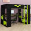 Lit mezzanine intelligent avec prise de courant, ports de charge USB / Type-C et éclairage RVB-239233370