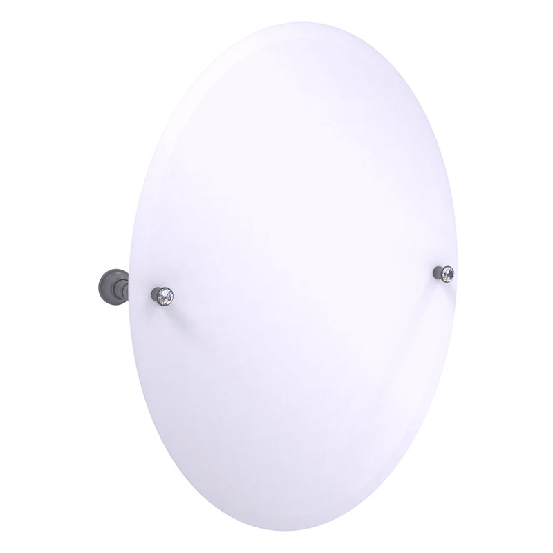 Miroir de salle de bain sans cadre Gavin, Gris mat