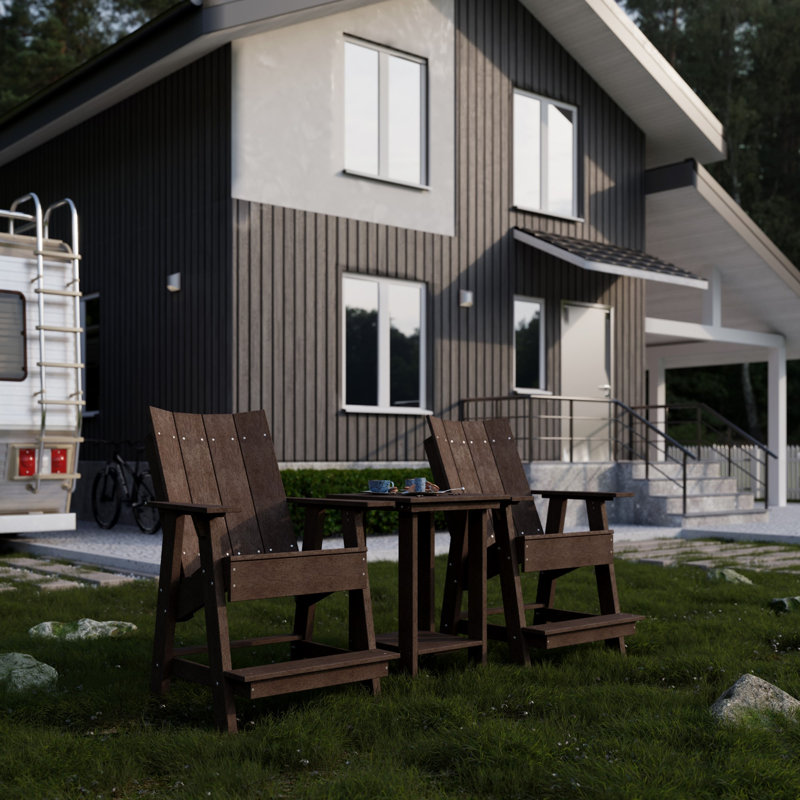 Contemporary High Adirondack Chair, Tudor Brown