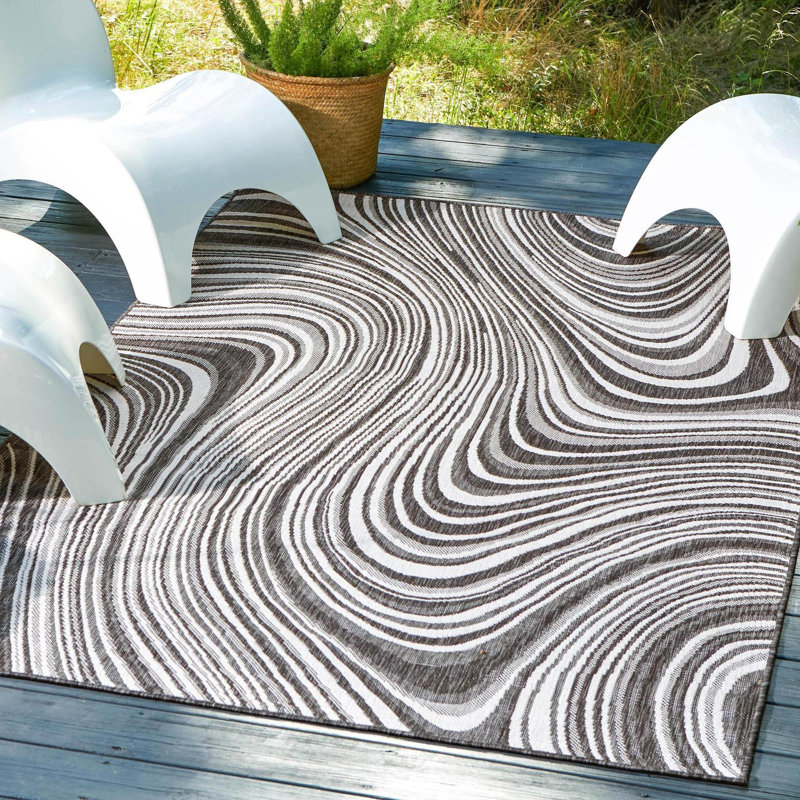 Tapis intérieur / extérieur Albans Charocal, Rectangle 7 pi 1 po x 10 pi