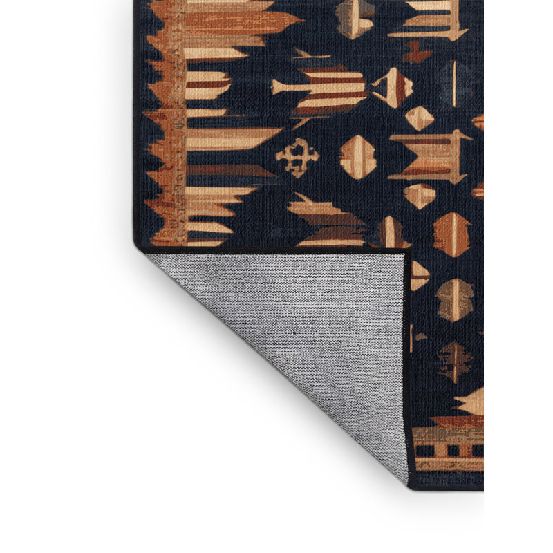 Machine Washable Turkish Gray Area Rug, Square 8'