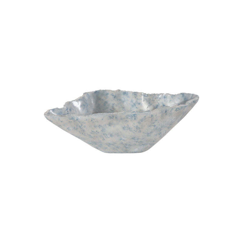 Bol en onyx coulé bleu, faux fini, étroit