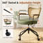 Ensemble de 2 chaises de bureau pivotantes et réglables en hauteur, de style Mid-Century moderne avec roulettes et accoudoirs-132400970