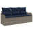 Structure grise / coussin bleu marine est en rupture de stock