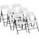 Ensemble de 6 chaises pliantes empilables Oline