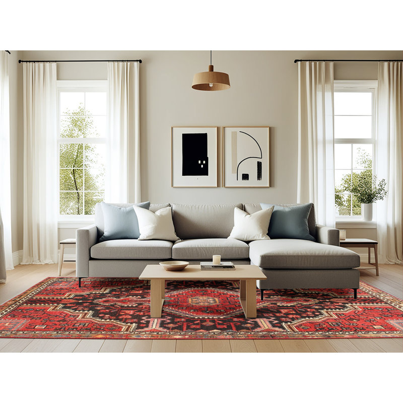 Oriental Indoor Rug, Rectangle 6' x 9'