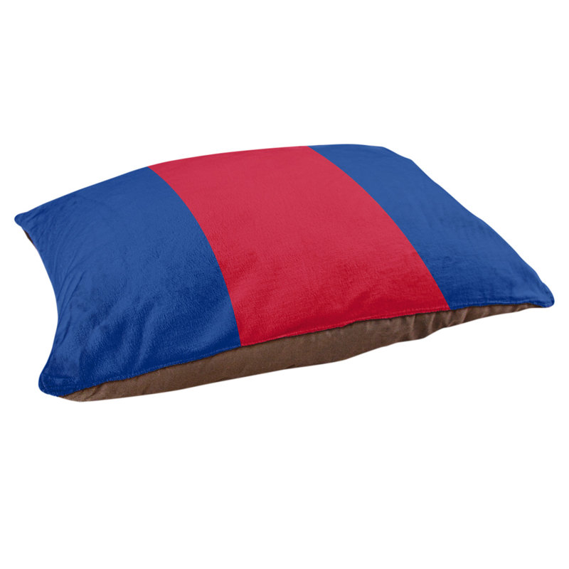 Coussin Louisville, Moyen (l 40 po x P 30 po x H 6,5 po), Bleu/rouge