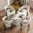 44.9" Round Concrete Finish Dining Table