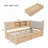 L-shaped Daybed Corner Bed Under-bed Drawers with Storage Bookcase-1024701283-1024701284