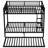 Black Full Size Metal Bunk Bed - Solid Frame, Electrostatic Powder Coating, Features Over Strong Noise Prevention, Efficient Under Storage-1694206387